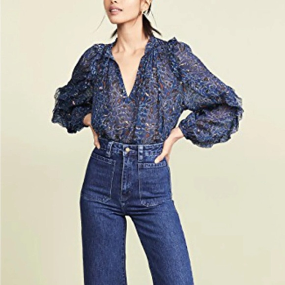 Ulla Johnson Tops - Ulla Johnson Silk Atiya Blouse in Dusk